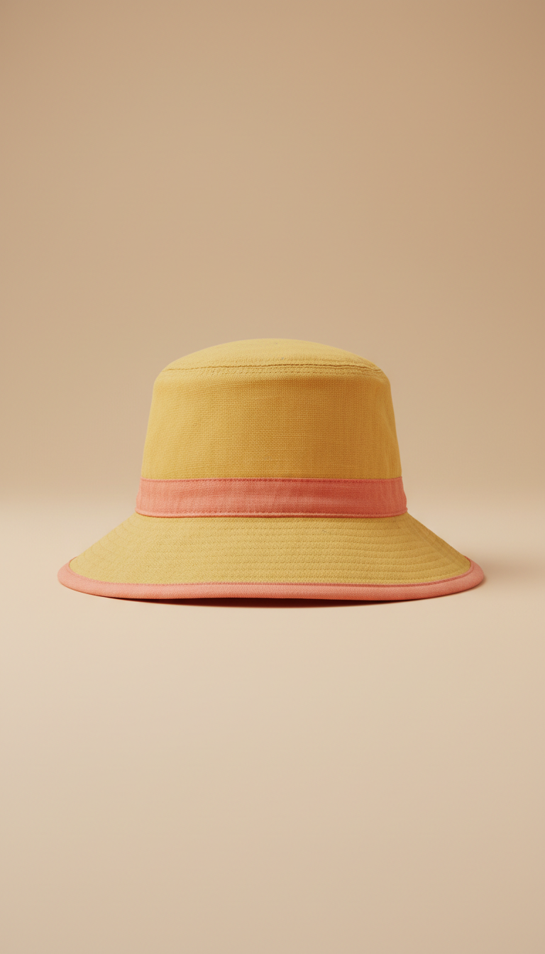 sombrero de algodón con ribete Coral Brisa